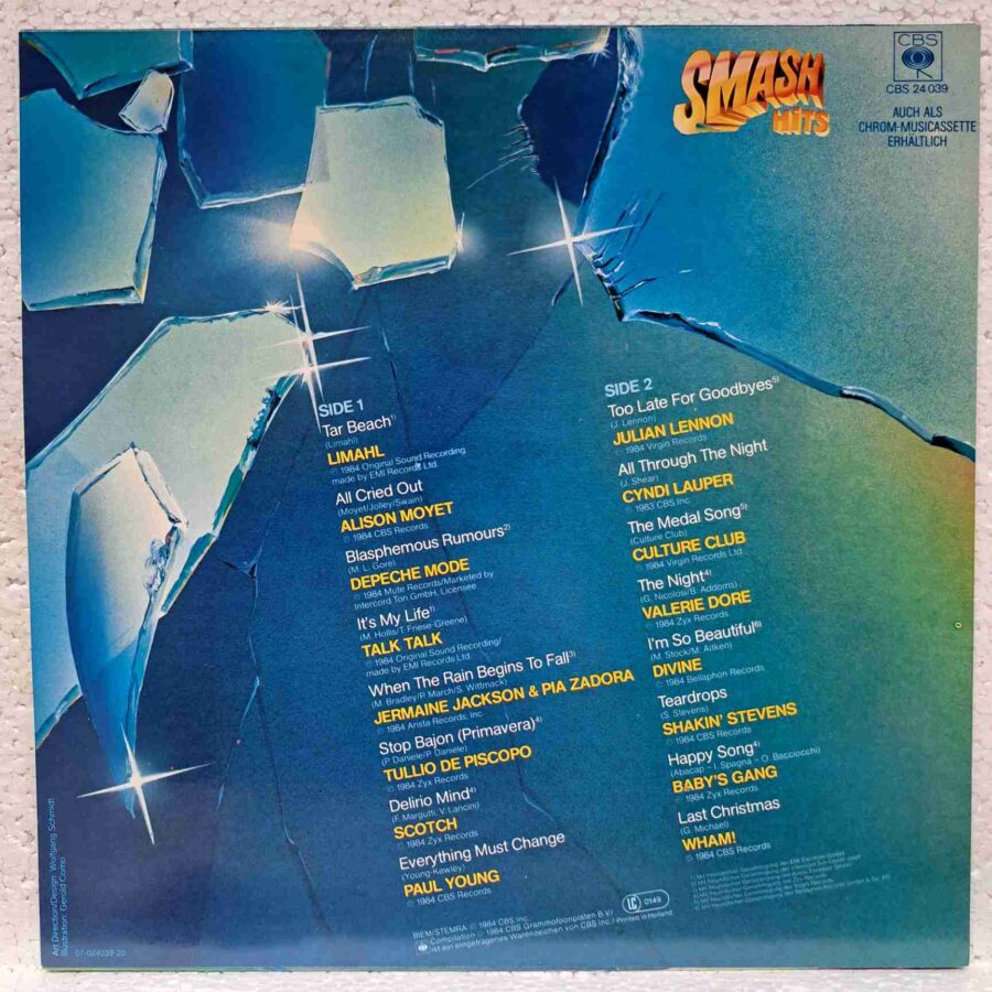 Smash Hits – Limahl, Depeche Mode, Julian Lennon, Divine, Wham! – Disc Vinil LP VG+ (lotI) - CBS 24 039