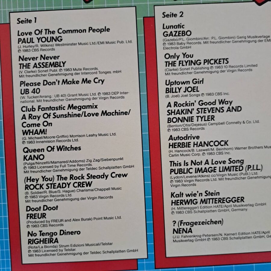 Smash Hits – Disc Vinil LP VG VG+ (lotD) - UB40, Wham!, Gazebo, Billy Joel, Righeira, Righeira