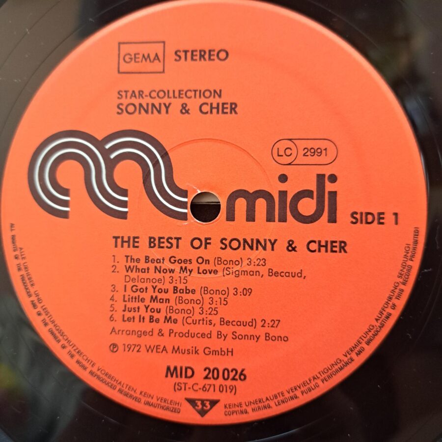 Sonny & Cher – Greatest Hits – Disc Vinil LP VG+ (lotB)