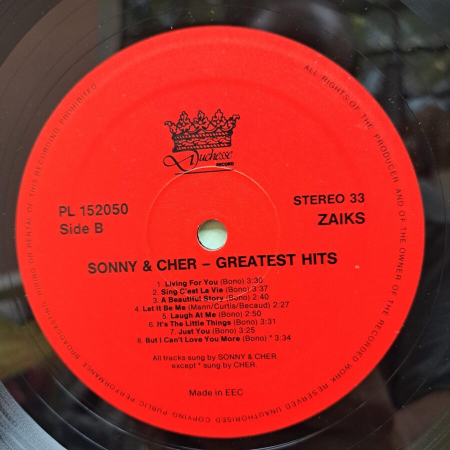 Sonny & Cher – Greatest Hits – Disc Vinil LP VG+ (lotB)