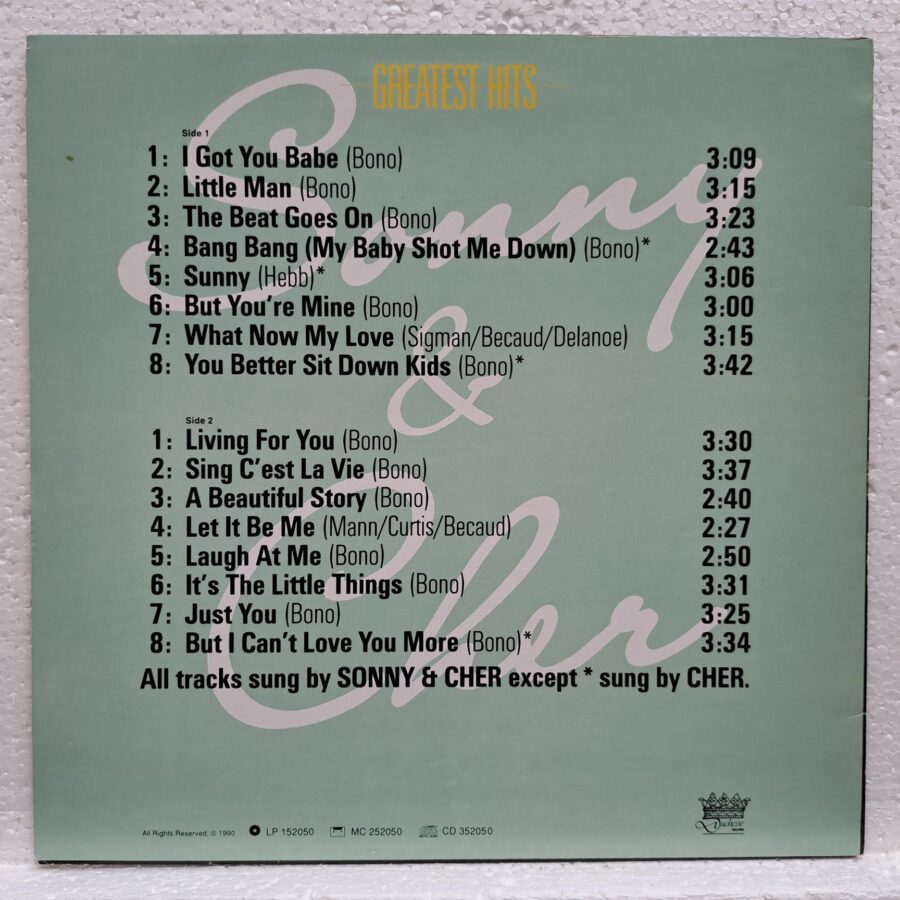 Sonny & Cher – Greatest Hits – Disc Vinil LP VG+ (lotB)
