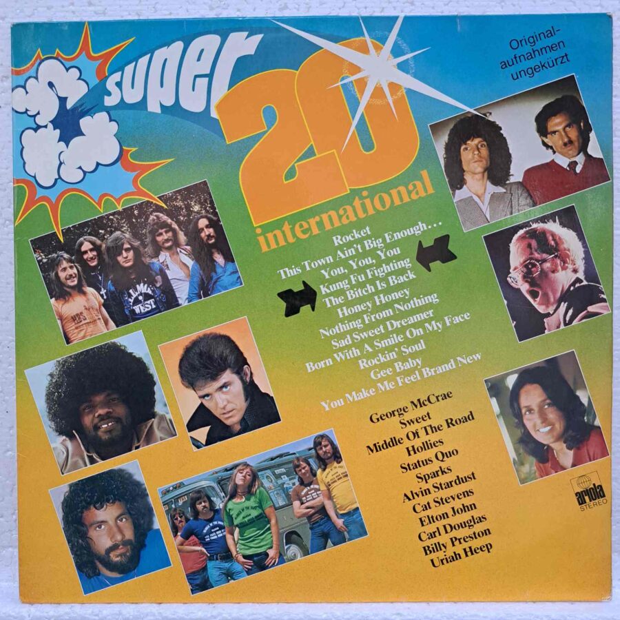 Super 20 International – Disc Vinil LP VG+ (lotI) - Status Quo, Elton John, Joan Baez, Sparks, The Stylistics, Uriah Heep