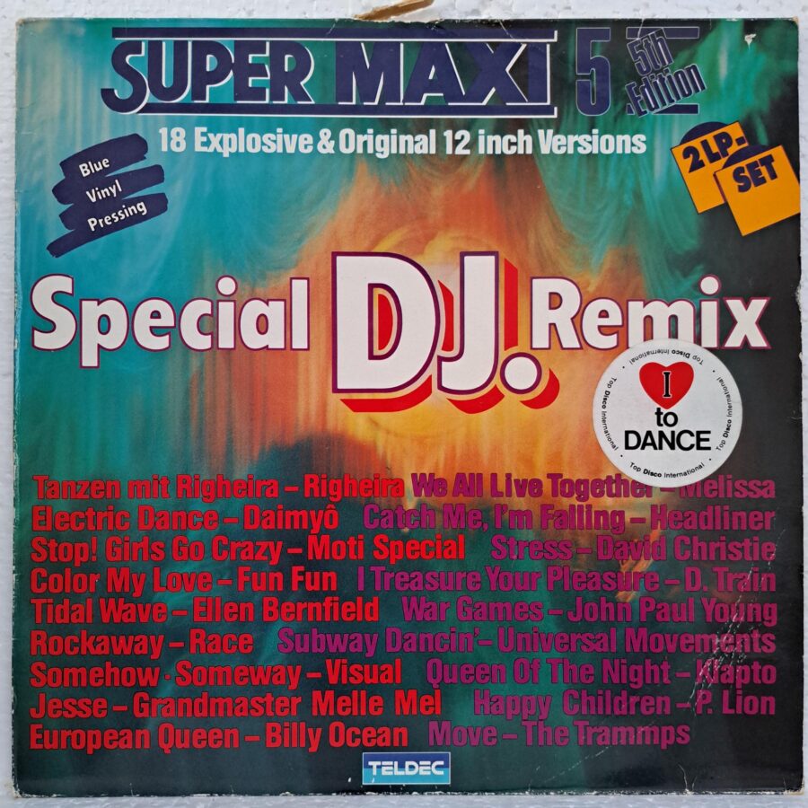 Super Maxi 5 (Special DJ. Remix) Disc colorat VINIL 2LP VG Billy Ocean, Righeira, Moti Special, P. Lion, Melissa, Fun Fun ...