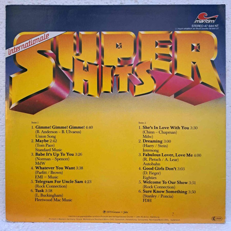 Superhits Internationale – Disc Vinil LP VG VG+ (lotH) - 47 644 NT