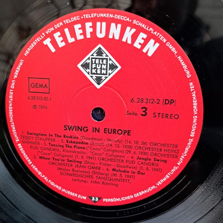 Swing In Europe 1936-1942 Disc VINIL 2LP VG VG+