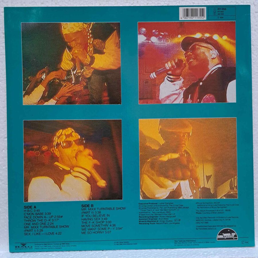 The 2 Live Crew – Live In Concert – Disc Vinil LP VG+ (lotG)