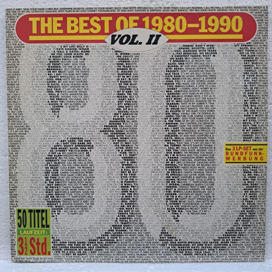 The Best Of 1980-1990 Vol. II – Disc Vinil 3LP VG+ (lotB) - Tina Turner, Milli Vanilli, Billy Ocean, Bonnie Tyler, Roxette, Marvin Gaye
