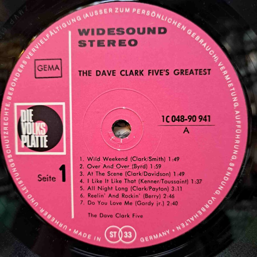 The Dave Clark Five – The Dave Clark Five's Greatest – Disc Vinil LP VG (lotK)
