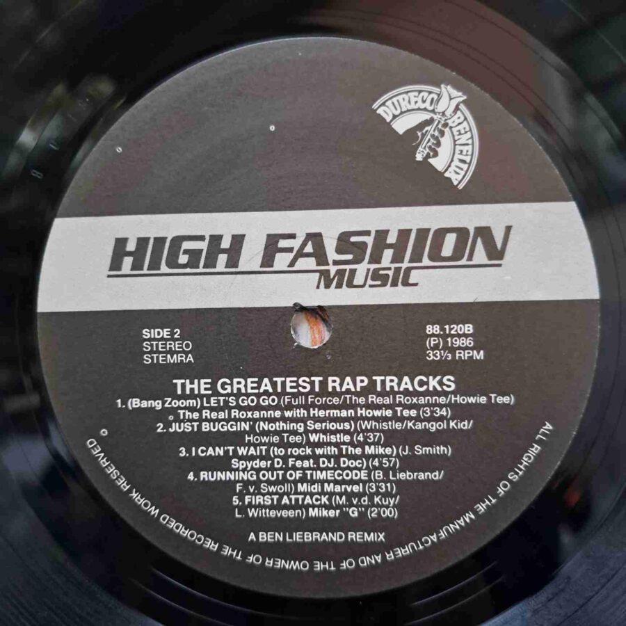 The Greatest Rap Tracks - MC Miker G., Midi Marvel, Spyder-D, Whistle - Disc Vinil LP VG+ (lotM)