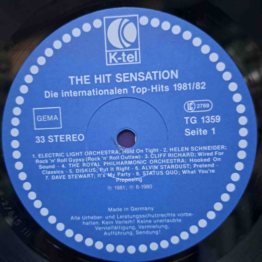 The Hit Sensation – Disc Vinil 2LP VG+ (lotG) -Status Quo, Get Wet, Caro, Pussycat, Ultravox