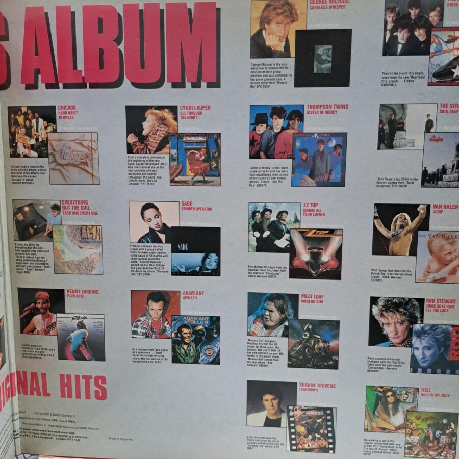 The Hits Album Disc Vinil 2LP VG+ (lotC) Wham! - ZZ Top - Sade - George Michael - Prince And The Revolution - Michael Jackson - Billy Ocean - Laura Branigan - Alphaville ...
