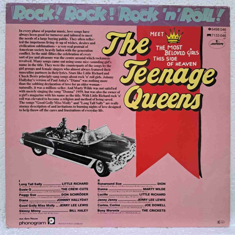 The Teenage Queens – Disc Vinil LP VG+ (lotI) - Little Richard, Dion, Bill Haley, Joe Dowell, Marty Wilde