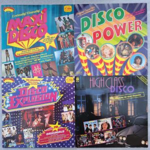 c3 (2) Boney M, Matt Bianco, Alan Sorrenti, Chic, Round One, La Bionda, Amanda Lear- 4 COMPILAȚII Discuri VINIL LP VG, VG VG+, VG+ (lot1:4)