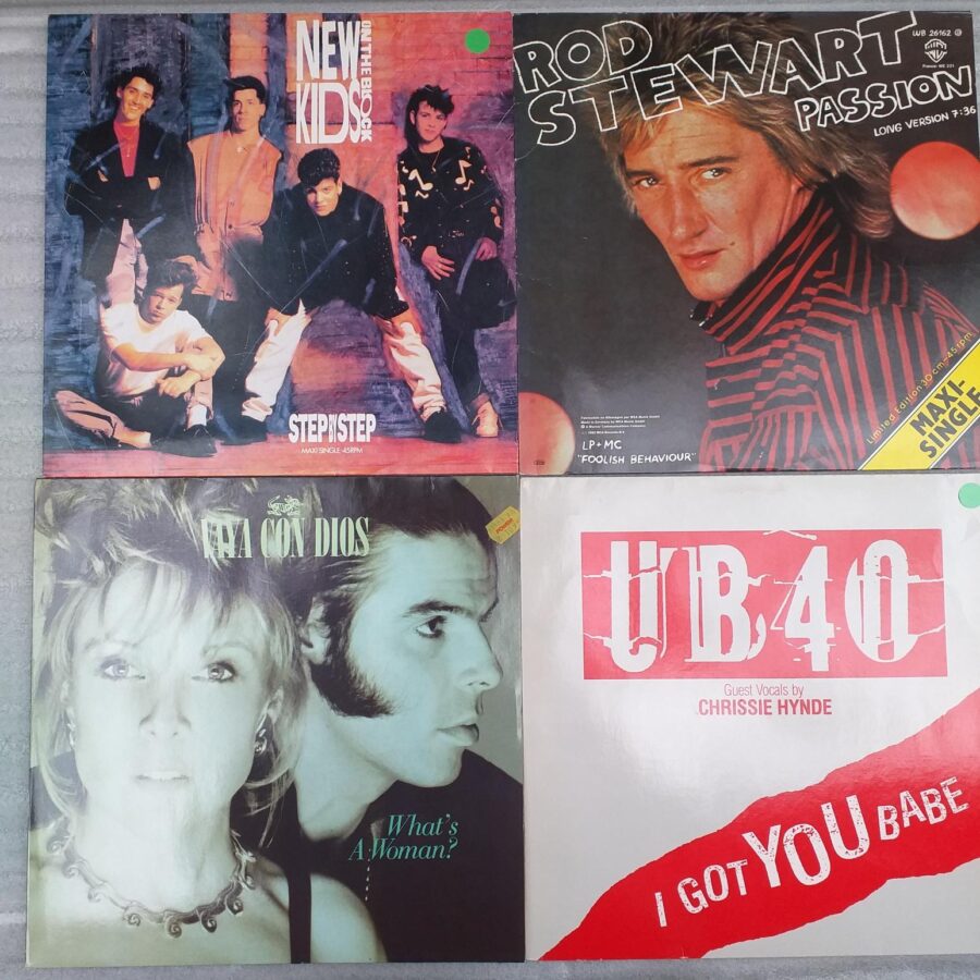 4 MAXIURI LA ALEGERE VINIL MAXI VG VG+ (SN *) CC Catch - UB40 - Vaya Con Dio - Blue System - Alphaville - Sandra - Modern Talking - Ofra Haza