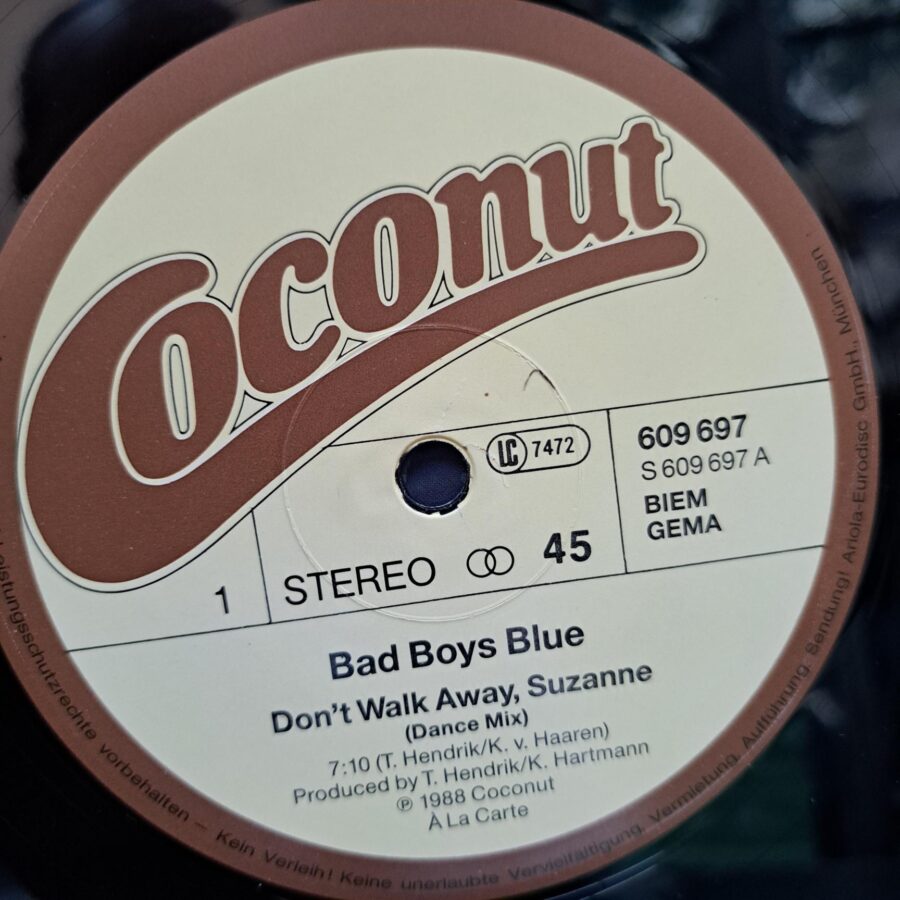 Bad Boys Blue – Don't Walk Away Suzanne – Disc Vinil MAXI VG VG+ (lotE)