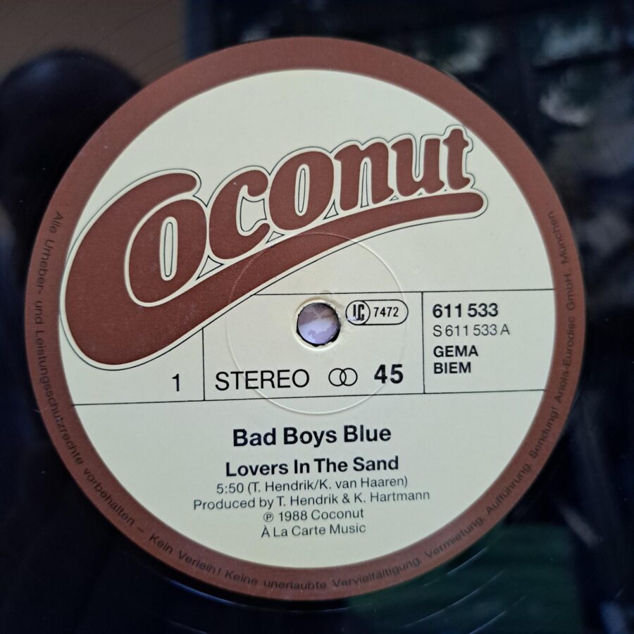 Bad Boys Blue – Lovers In The Sand (1) Bad Boys Blue – Lovers In The Sand – Disc Vinil MAXI 45 RPM VG+ (lotE)