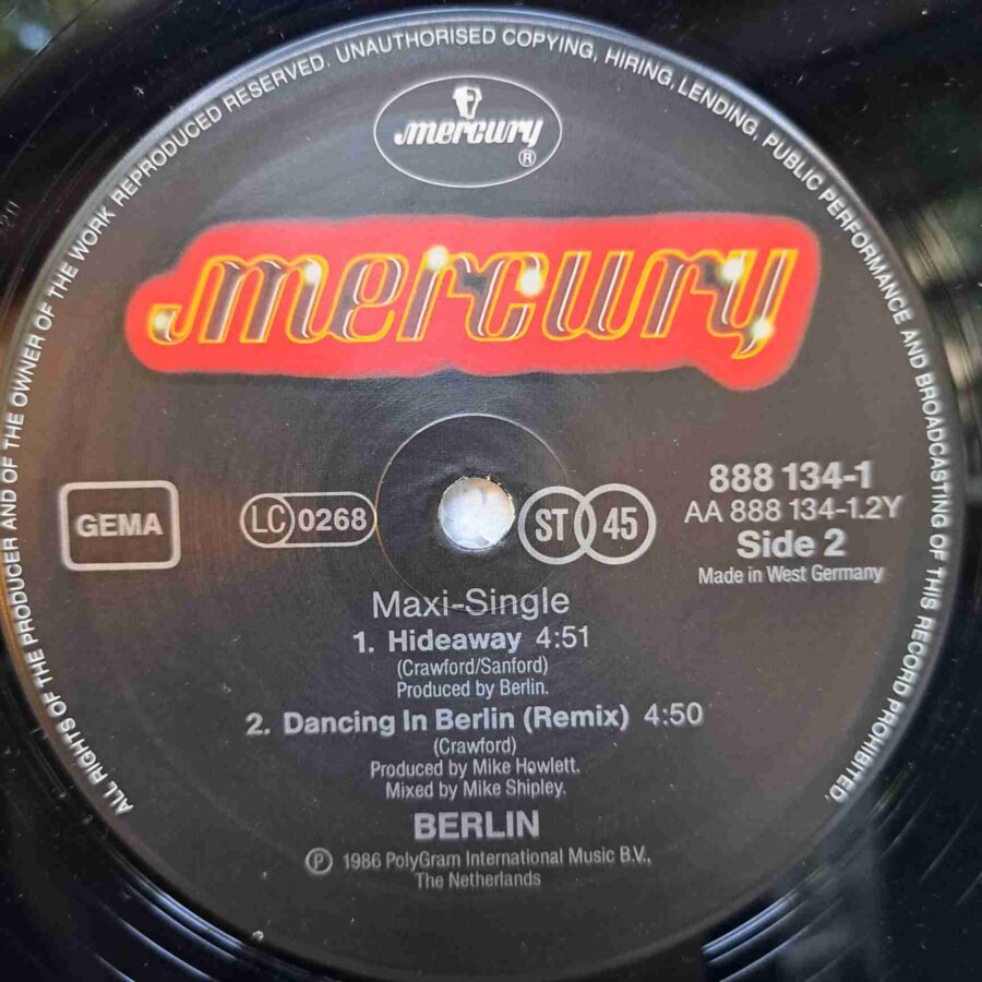 Berlin – Like Flames (1) Berlin – Like Flames – Disc Vinil MAXI VG VG+ (lotH)