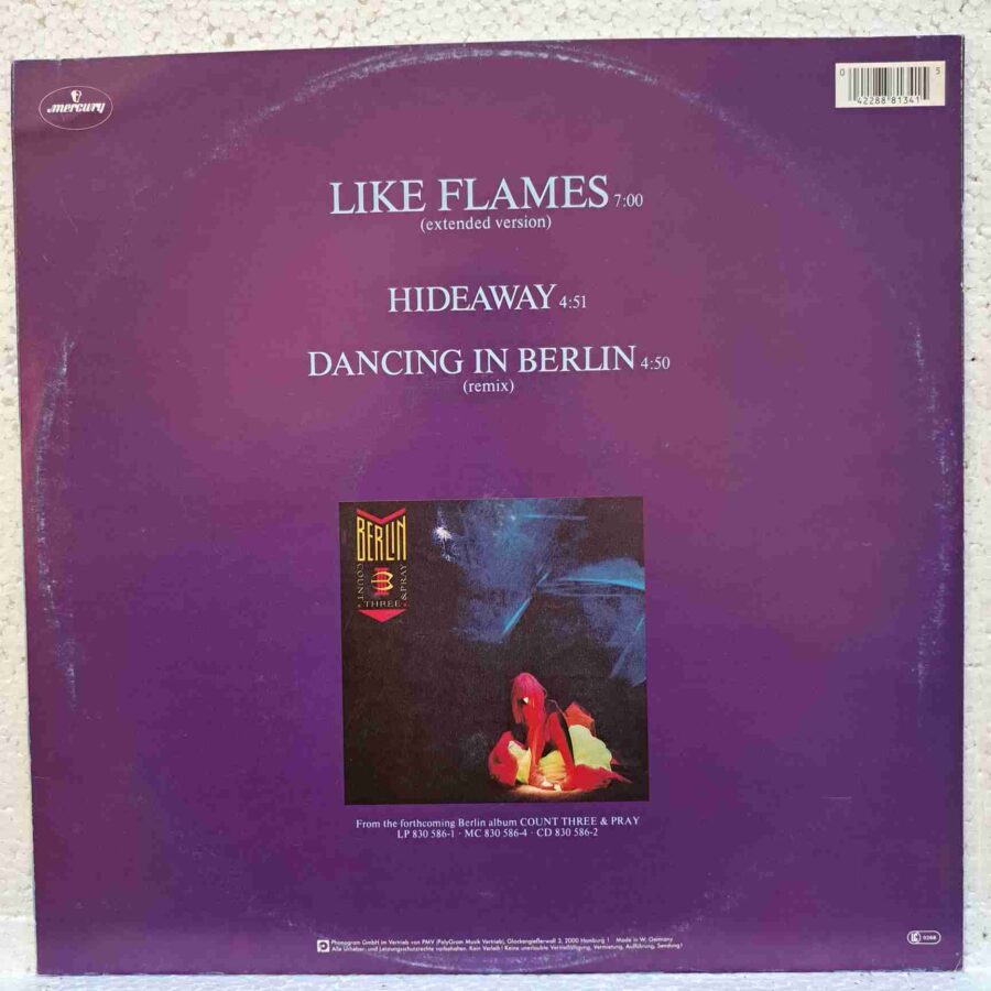 Berlin – Like Flames (3) Berlin – Like Flames – Disc Vinil MAXI VG VG+ (lotH)