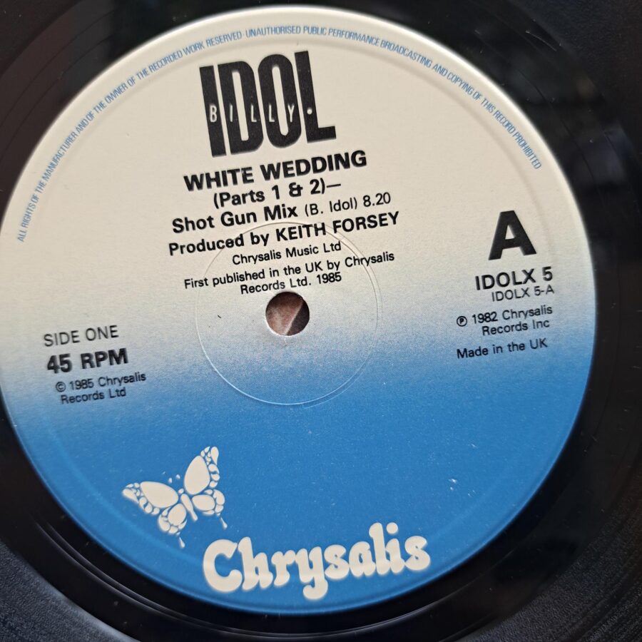 Billy Idol – White Wedding Parts I & II (Shot Gun Mix) (1) Billy Idol – White Wedding Parts I & II (Shot Gun Mix) – Disc Vinil MAXI VG+ (lotB)
