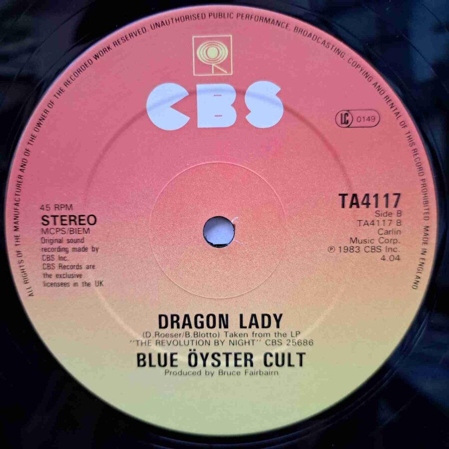 Blue Öyster Cult – Shooting Shark (1) Blue Öyster Cult – Shooting Shark – Disc Vinil MAXI 45 RPM EX - UK