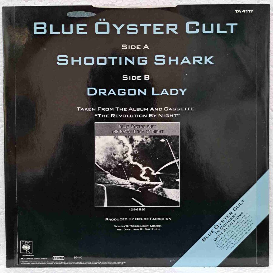 Blue Öyster Cult – Shooting Shark (3) Blue Öyster Cult – Shooting Shark – Disc Vinil MAXI 45 RPM EX - UK