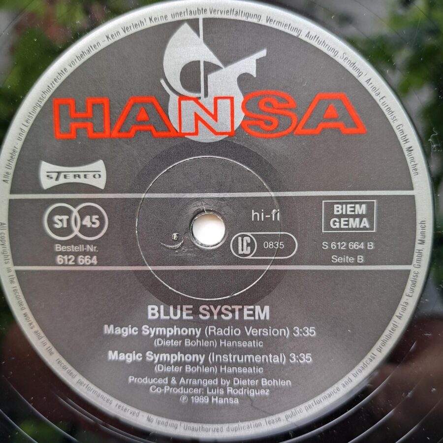 Blue System – Magic Symphony DISC VINIL LP VG (box4) Blue System – Magic Symphony DISC VINIL LP maxi (box4)