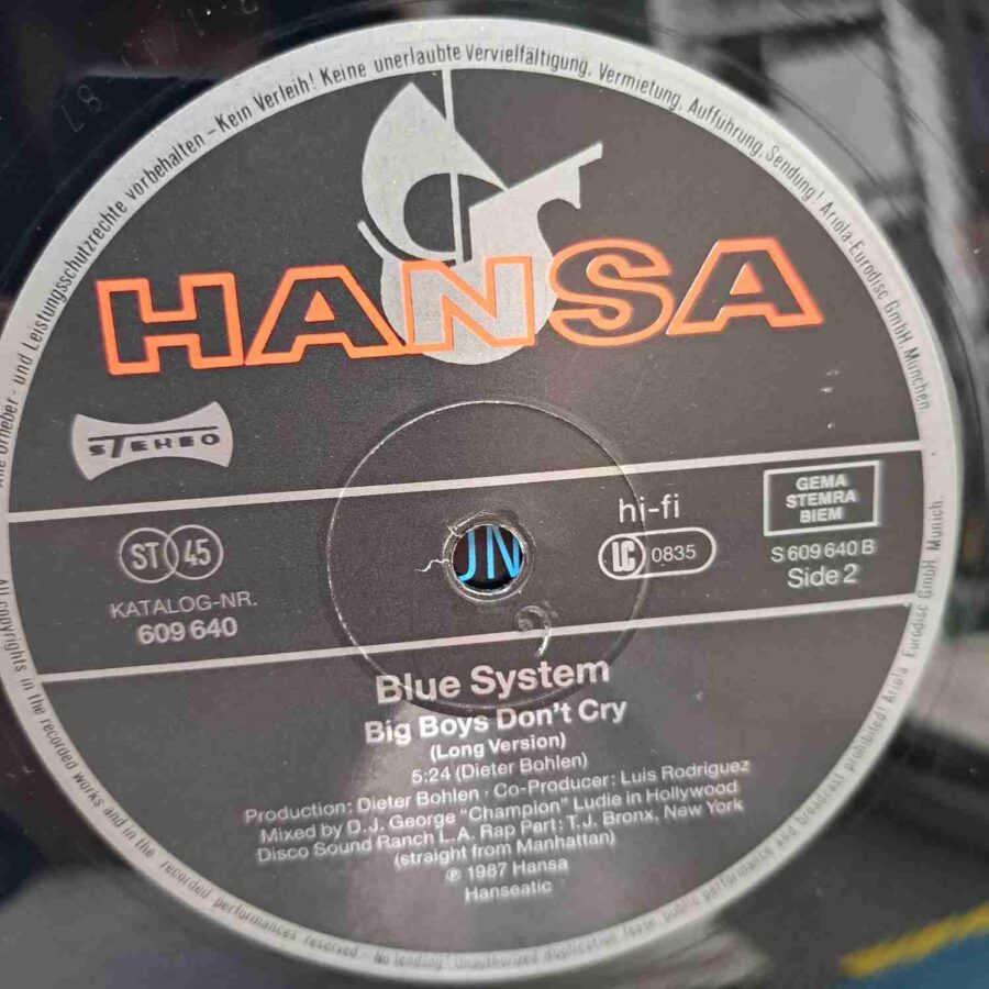 Blue System – Sorry Little Sarah (New York Dance Mix) DISC VINIL MAXI VG VG+ (boxB) Blue System – Sorry Little Sarah (New York Dance Mix) DISC VINIL MAXI VG VG+ (boxB)