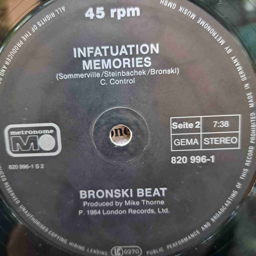Bronski Beat – Smalltown Boy - Disc Vinil MAXI 45 RPM VG (lotK)