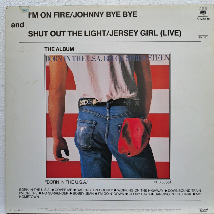 Bruce Springsteen – I'm On Fire Disc VINIL LP VG VG+ (box4) (2) Bruce Springsteen – I'm On Fire Disc VINIL LP VG VG+ (box4)