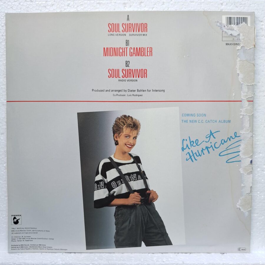 C.C. Catch – Soul Survivor (Long Version Survivor Mix) Disc VINIL MAXI VG+