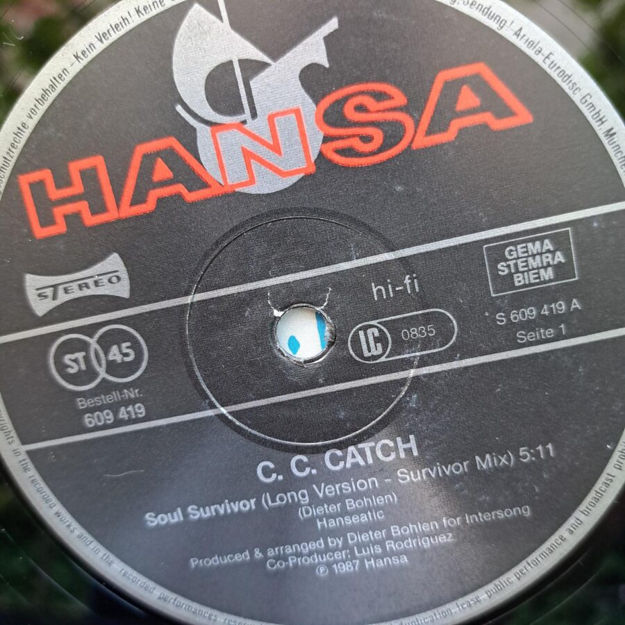 C.C. Catch – Soul Survivor (Long Version Survivor Mix) Disc VINIL MAXI VG+