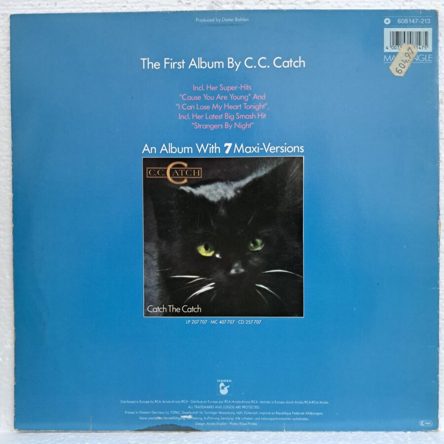 C.C. Catch – Strangers By Night (2) C.C. Catch – Strangers By Night Disc VINIL Maxi VG VG+