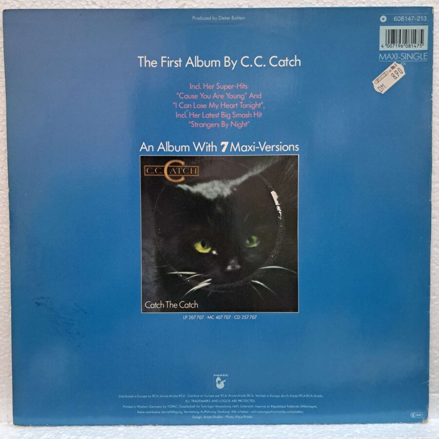 C.C. Catch – Strangers By Night – Disc Vinil MAXI 45 RPM VG+ (lotE)