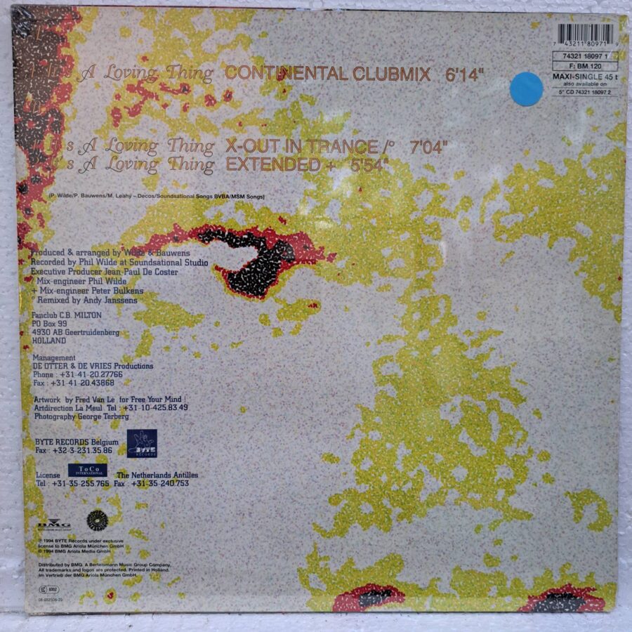 CB Milton – It's A Loving Thing (1) CB Milton – It's A Loving Thing – Disc Vinil MAXI 45 RPM VG (lotD) RESIGILAT
