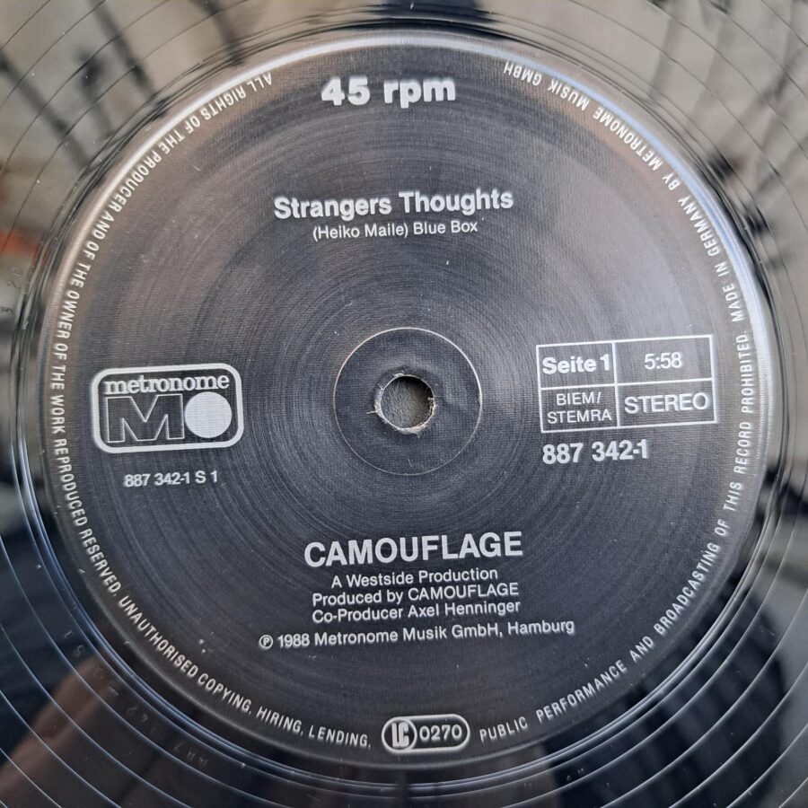 Camouflage – Strangers Thoughts Disc VINIL MAXI VG