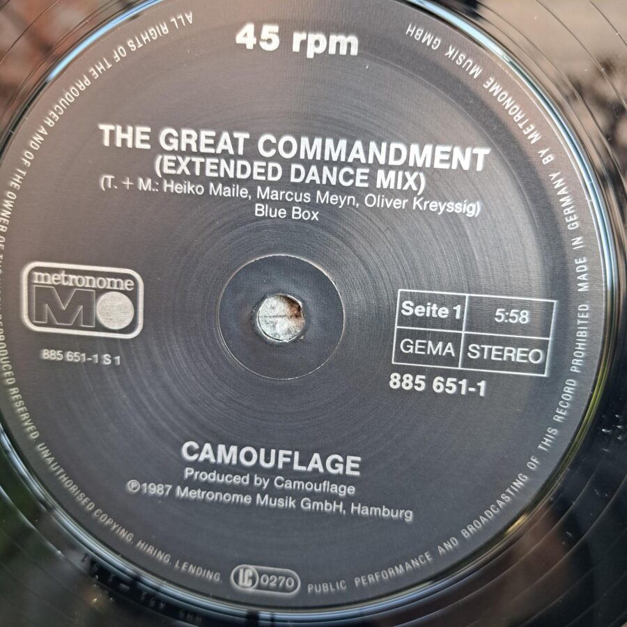 Camouflage – The Great Commandment Disc VINIL MAXI VG+ (box1)