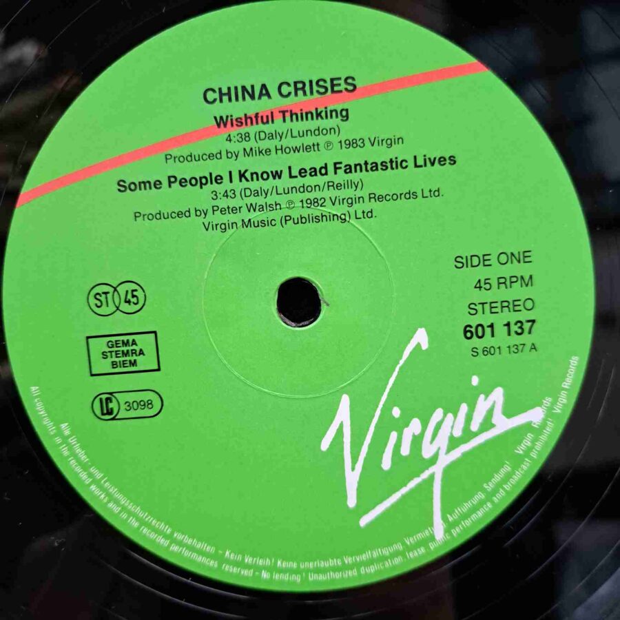 China Crisis – Wishful Thinking (1) China Crisis – Wishful Thinking – Disc Vinil MAXI 45 RPM VG VG+ (lotB)