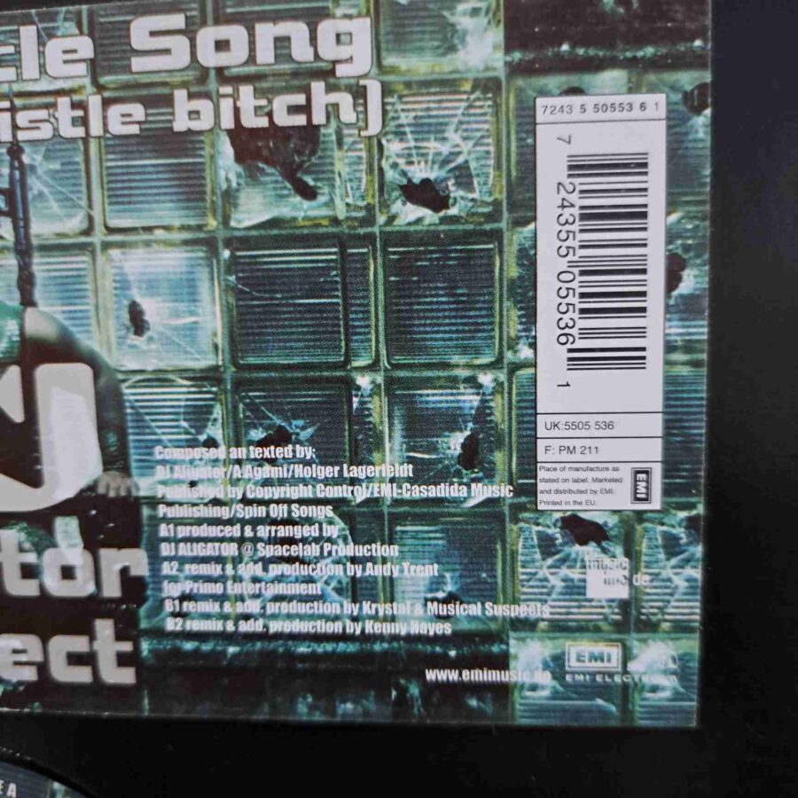 DJ Aligator Project – The Whistle Song (Blow My Whistle Bitch) – Disc Vinil MAXI 45 RPM EX