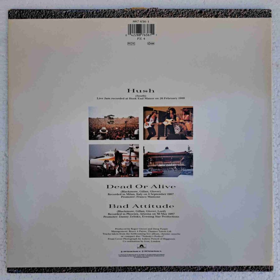 Deep Purple – Hush (3) Deep Purple – Hush – Disc Vinil MAXI 45 RPM VG (lotB)