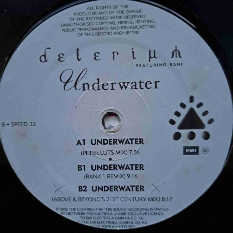 Delerium Featuring Rani – Underwater – Disc Vinil MAXI 45 RPM EX