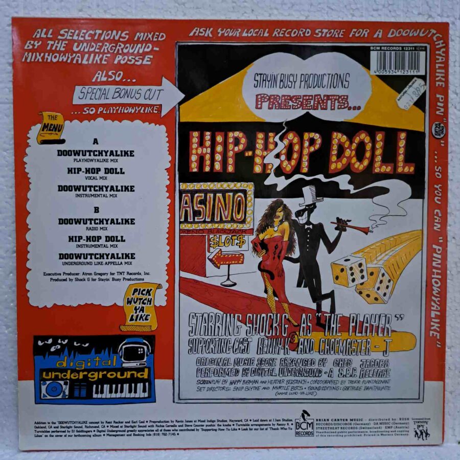 Digital Underground – Doowutchyalike (3) Digital Underground – Doowutchyalike - Disc Vinil MAXI VG+ (lotG)
