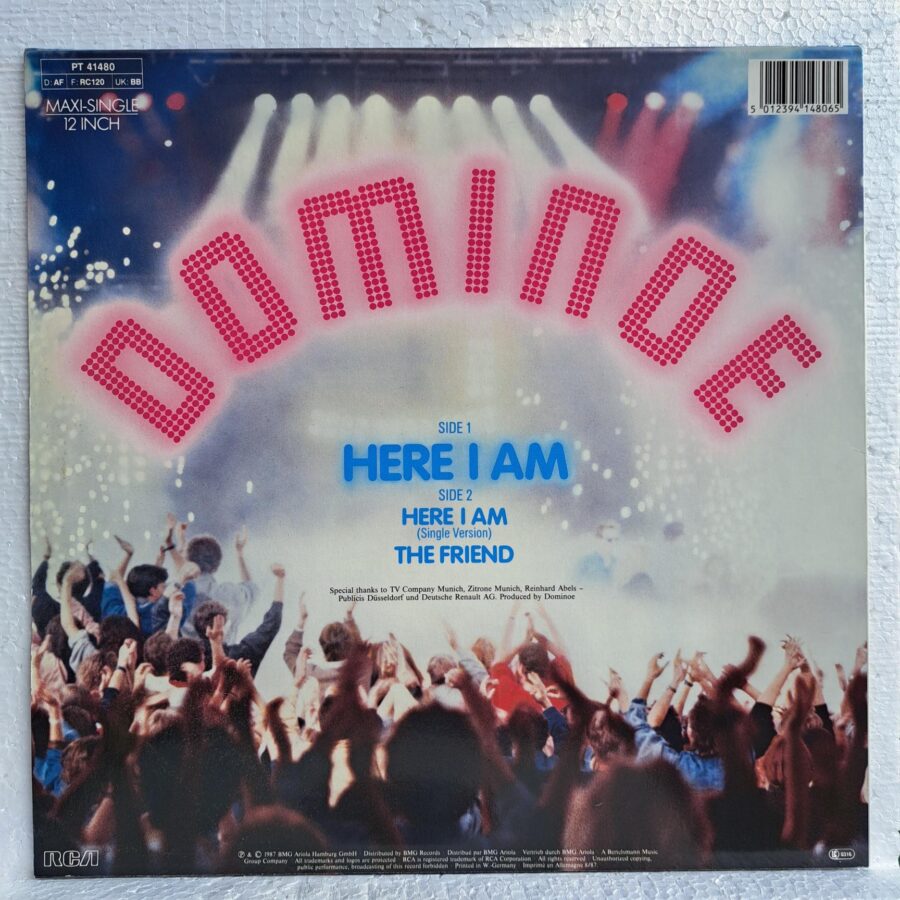 Dominoe – Here I Am (2) Dominoe – Here I Am Disc VINIL MAXI VG VG+