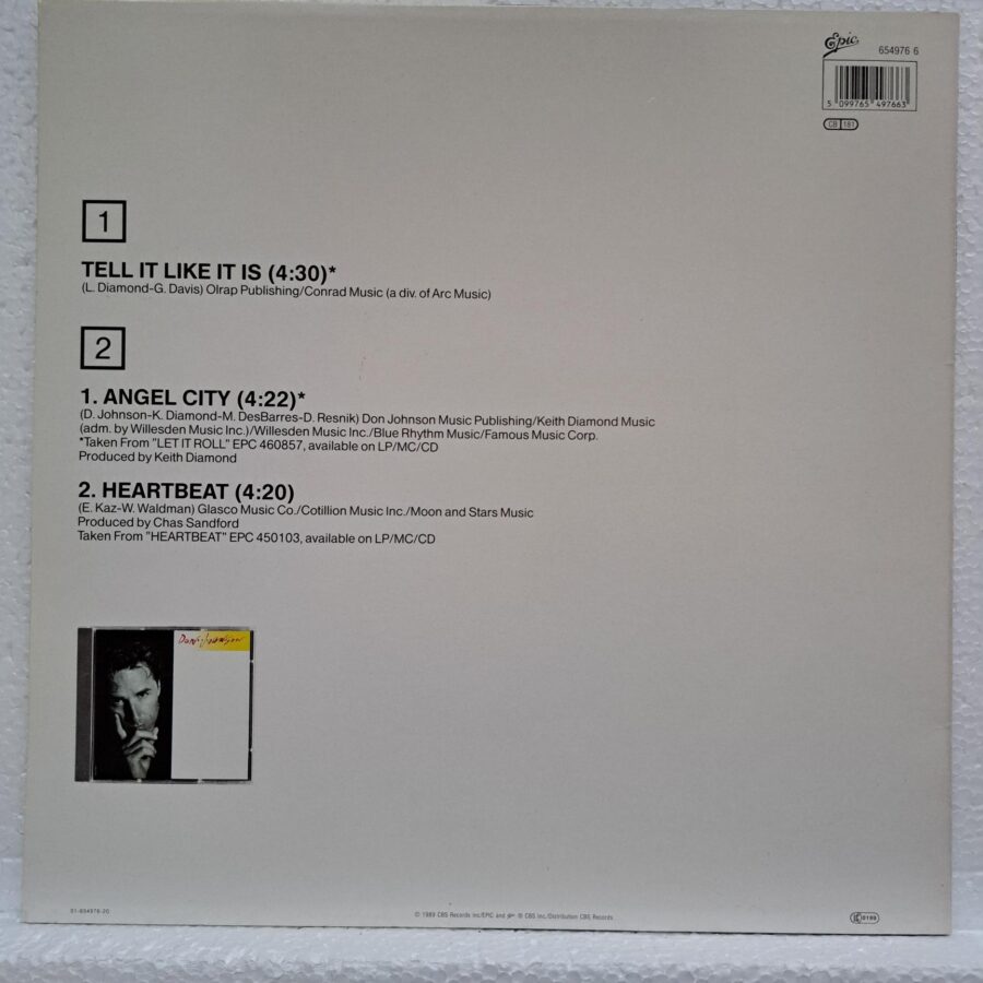 Don Johnson – Tell It Like It Is – Disc Vinil MAXI 45 RPM VG+ (lotE)