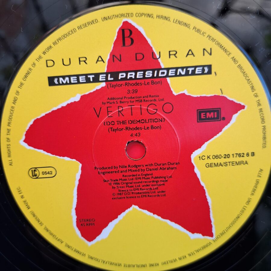 Duran Duran – Meet El Presidente Disc VINIL maxi VG+ (box3)