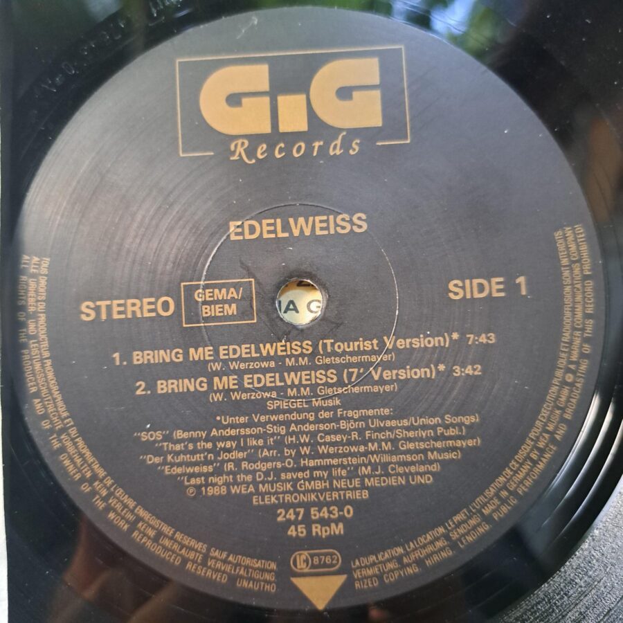 Edelweiss – Bring Me Edelweiss (1) Edelweiss – Bring Me Edelweiss – Disc Vinil MAXI VG+ (lotC)