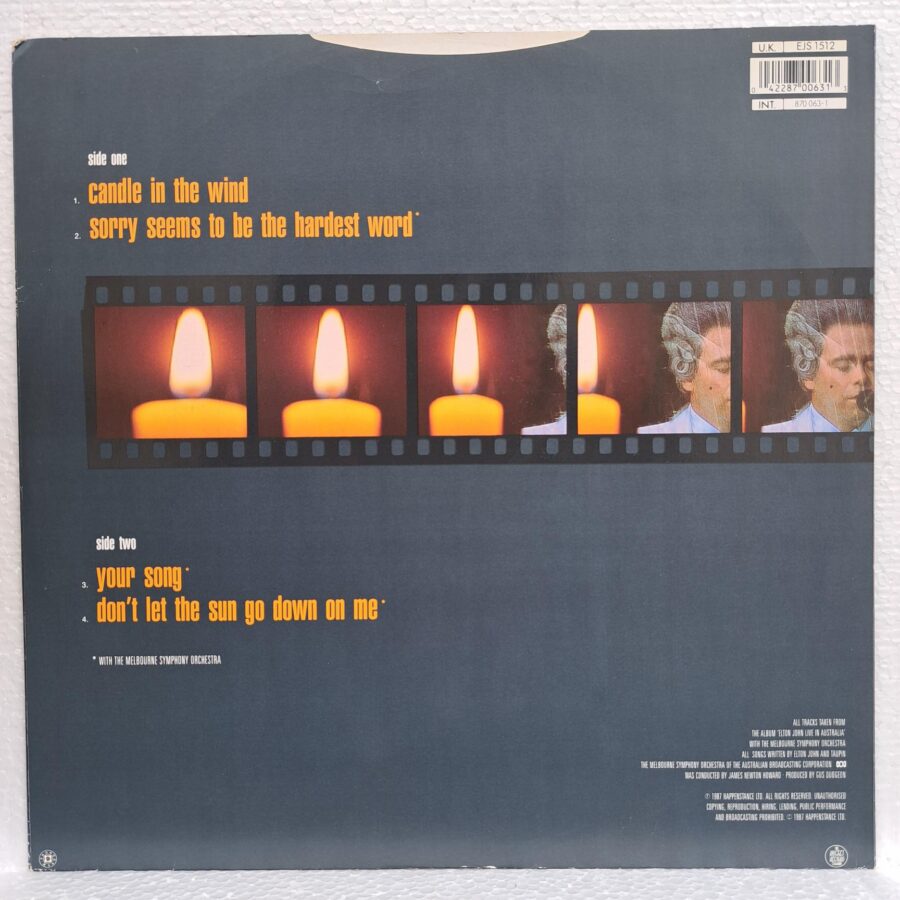 Elton John – Candle In The Wind Disc VINIL Maxi VG+