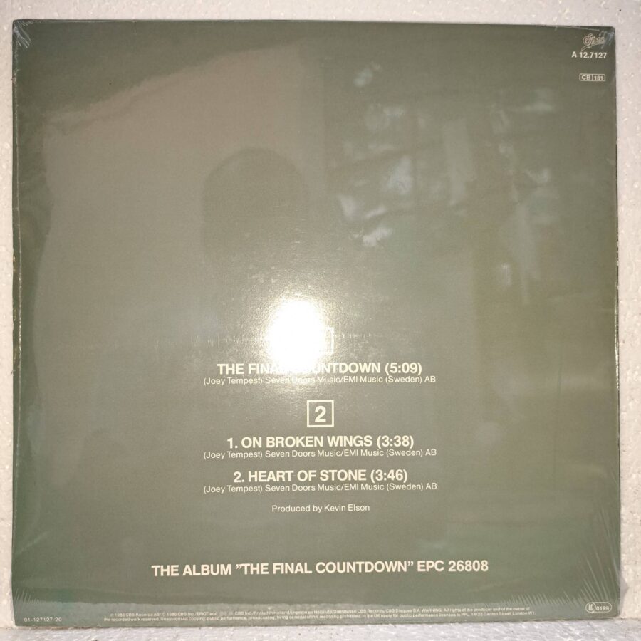 Europe – The Final Countdown – Disc Vinil MAXI 45 RPM VG (lotD) – RESIGILAT