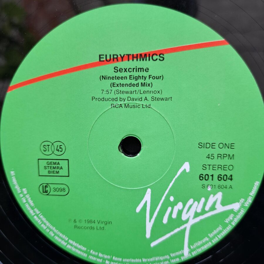 Eurythmics – Sexcrime (Nineteen Eighty · Four) Disc VINIL MAXI VG+ (box8)