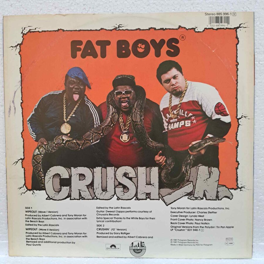 Fat Boys And The Beach Boys – Wipeout Fat Boys And The Beach Boys – Wipeout! - Disc Vinil MAXI 45 RPM VG+ (lotF)