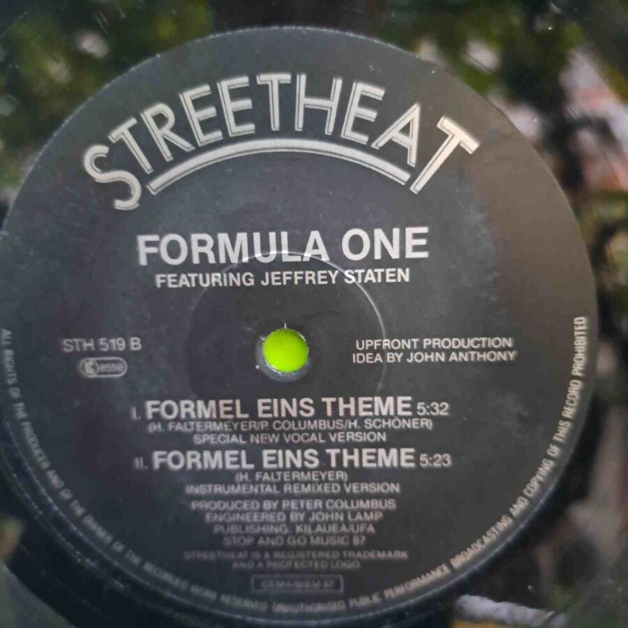 Formula One Featuring Jeffrey Staten – Formel Eins Theme – Disc Vinil MAXI 45 RPM VG+ (lotG)